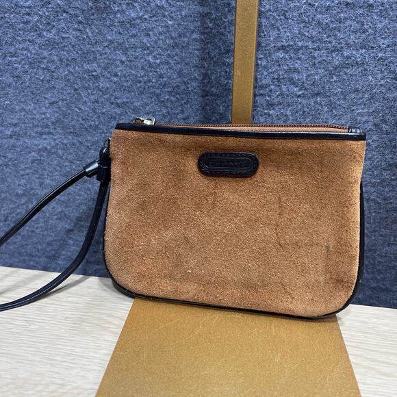 Fossil Wristlet Genuine Leather Mini Bag Brown - Picture 1 of 16